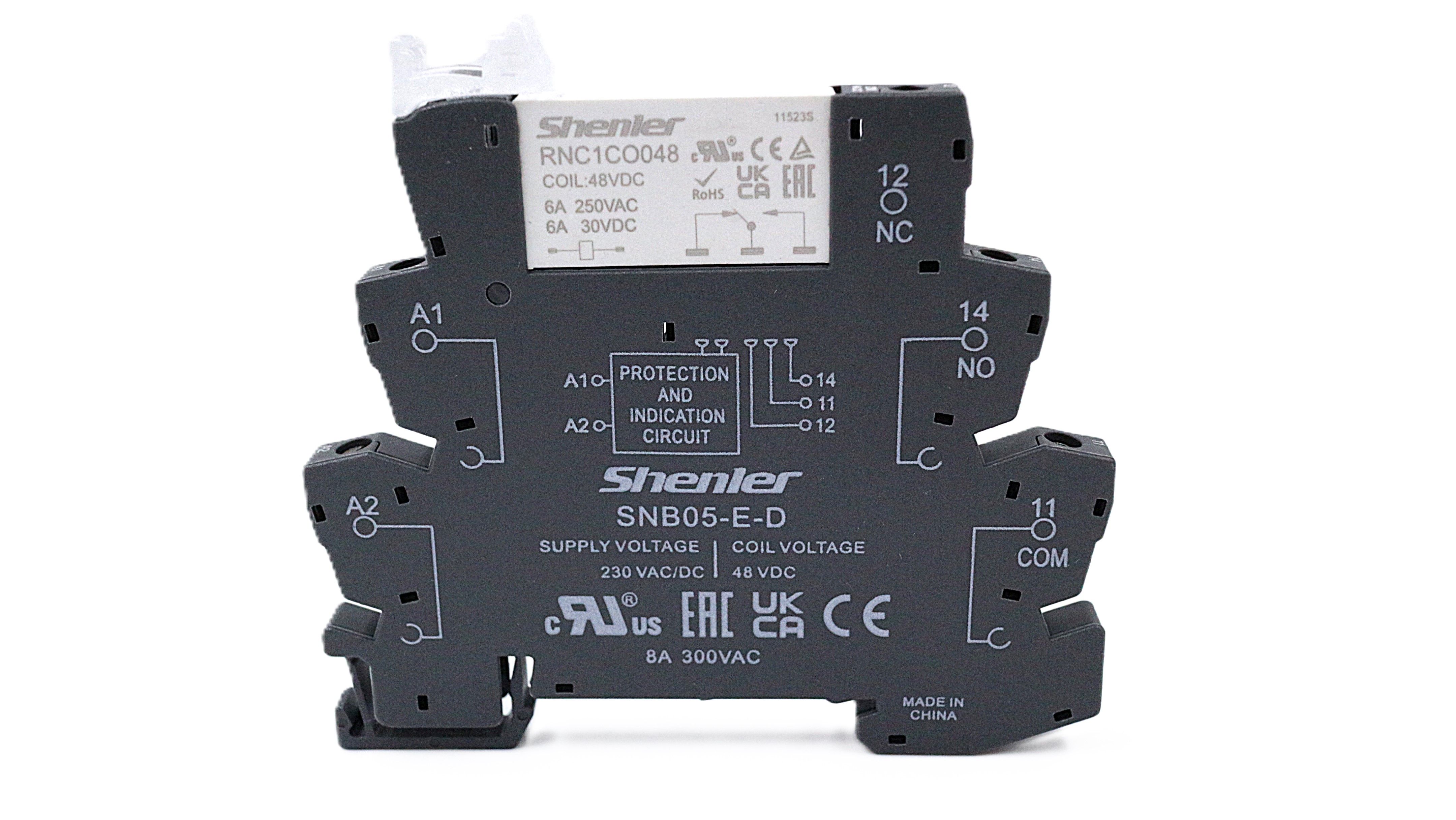 Комплект интерфейсного реле Shenler RNC1CO048 с колодкой SNB05-E-D