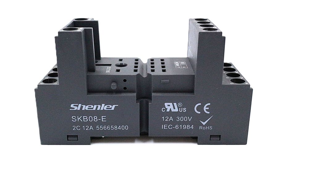 Розетка Shenler SKB08-E 12A для реле JQX -13F(MY2)