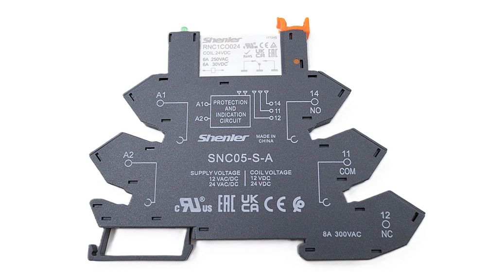Комплект интерфейсного реле Shenler RNC1CO024 с колодкой SNC05-S-A