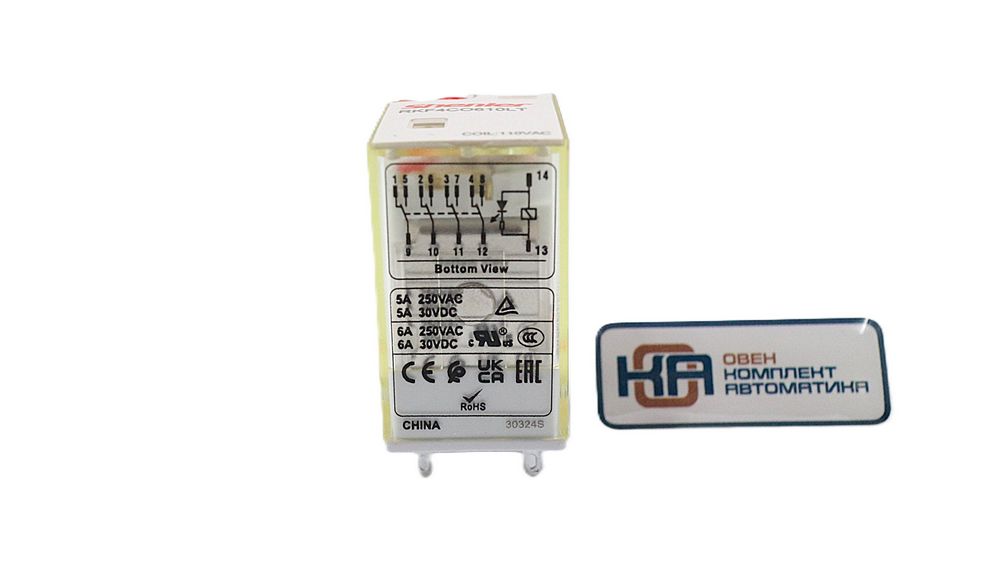 Промежуточное реле Shenler RKF4CO610LT 4CO 6A 110VAC