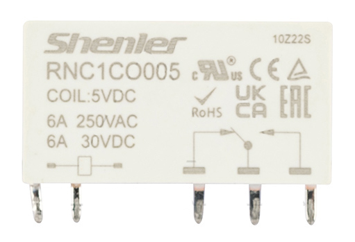 Реле интерфейсное Shenler RNC1CO005 1CO 6A 5VDC